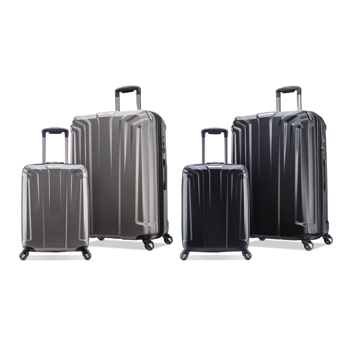 Consolidated Image of Samsonite Black and Silver Endure Large Suitcases