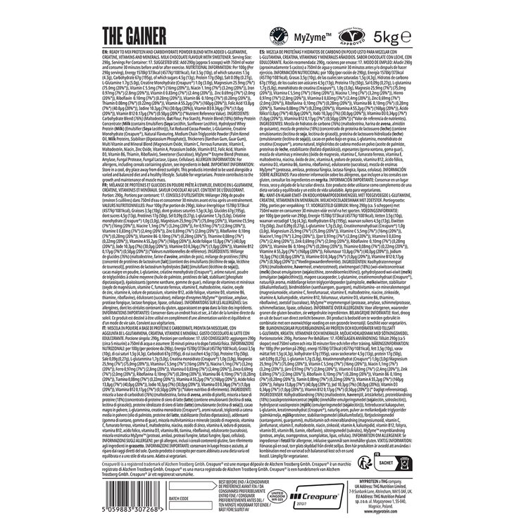 MyPRO The Gainer - Milk Chocolate - 5kg