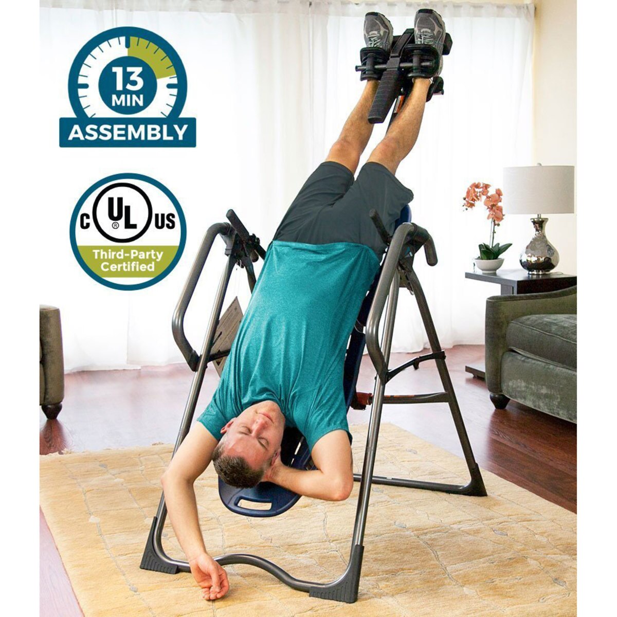 Teeter EP960 Inversion Table with Massage Nodes and Lumber Bridge