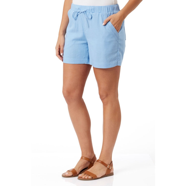 Briggs Ladies Linen Short in Blue