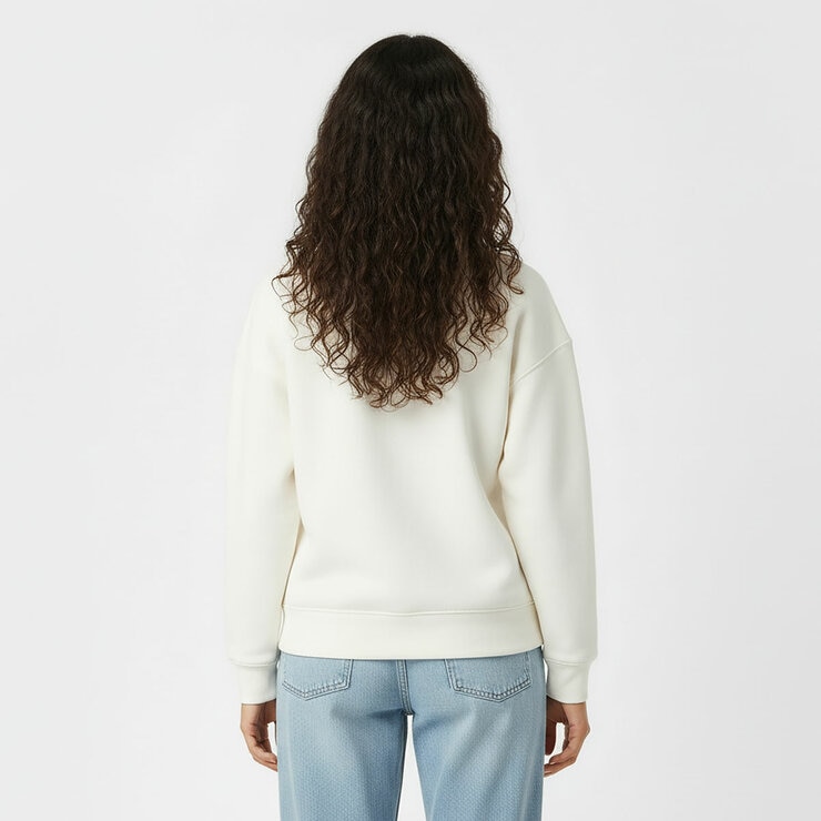 Jack Wills Ladies 1/4 Zip Sweatshirt in White Jack Wills Ladies 1/4 Zip Sweatshirt in White