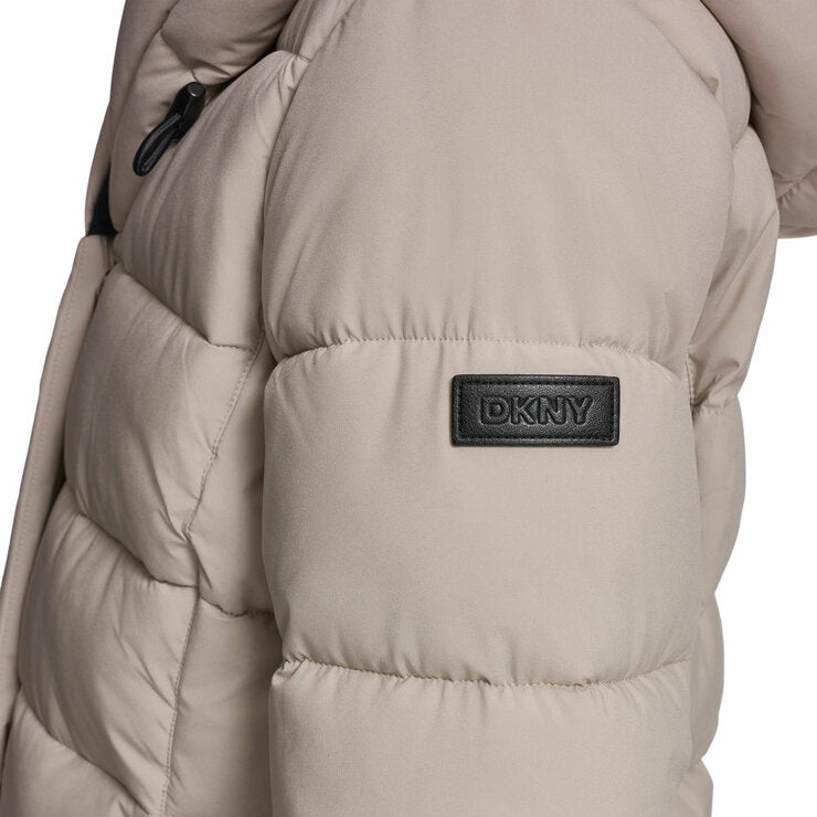 DKNY Women's Puffer Coat with Plush Hood DKNY Women's Puffer Coat with Plush Hood