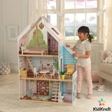 KidKraft Zoey Dollhouse + 17 Pieces of Furniture With EZ Kraft Assembly (3+ Years)