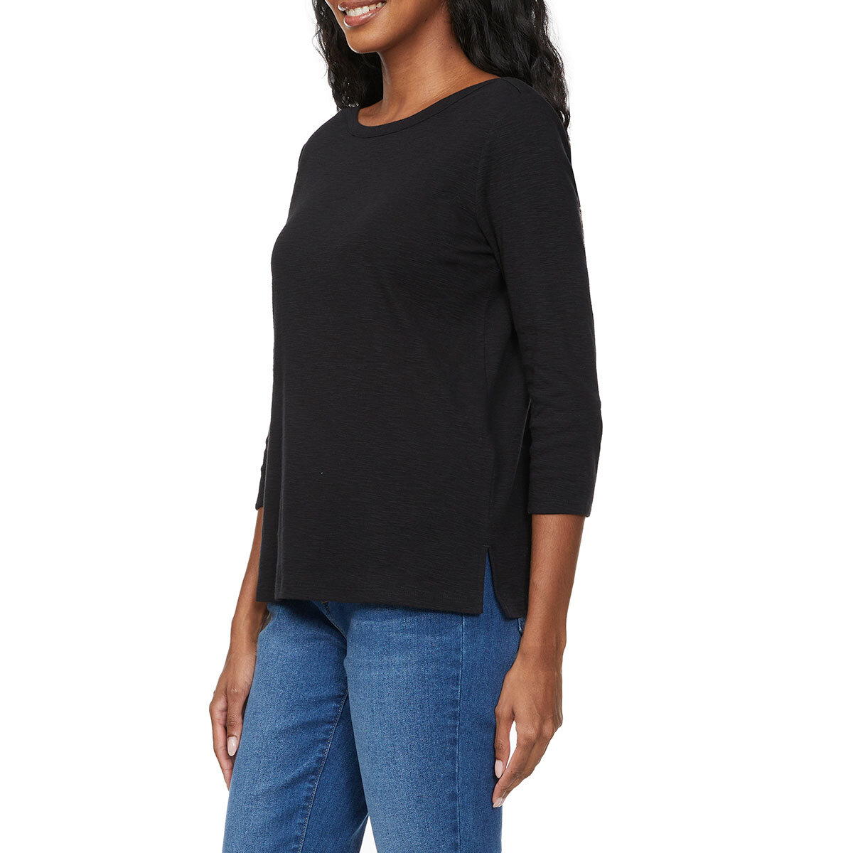 Kirkland Signature Ladies Boatneck Tee in Black