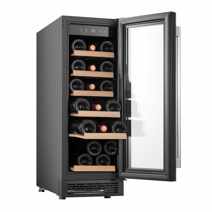 Hisense RW058B3ABGF, 19 Bottle Freestanding, Single Zone Wine Cooler, G Rated in Black Hisense RW058B3ABGF, 19 Bottle Freestanding, Single Zone Wine Cooler, G Rated in Black