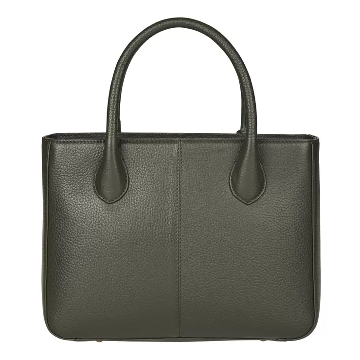Osprey London Coast Leather Women's Grab Handbag, Forest Green