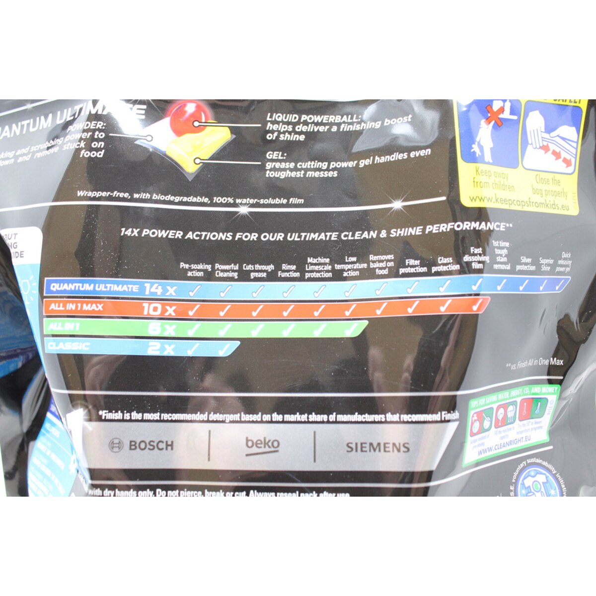 Finish Quantum Ultimate Lemon Sparkle, 2 x 70 Tablet Pack Costco UK