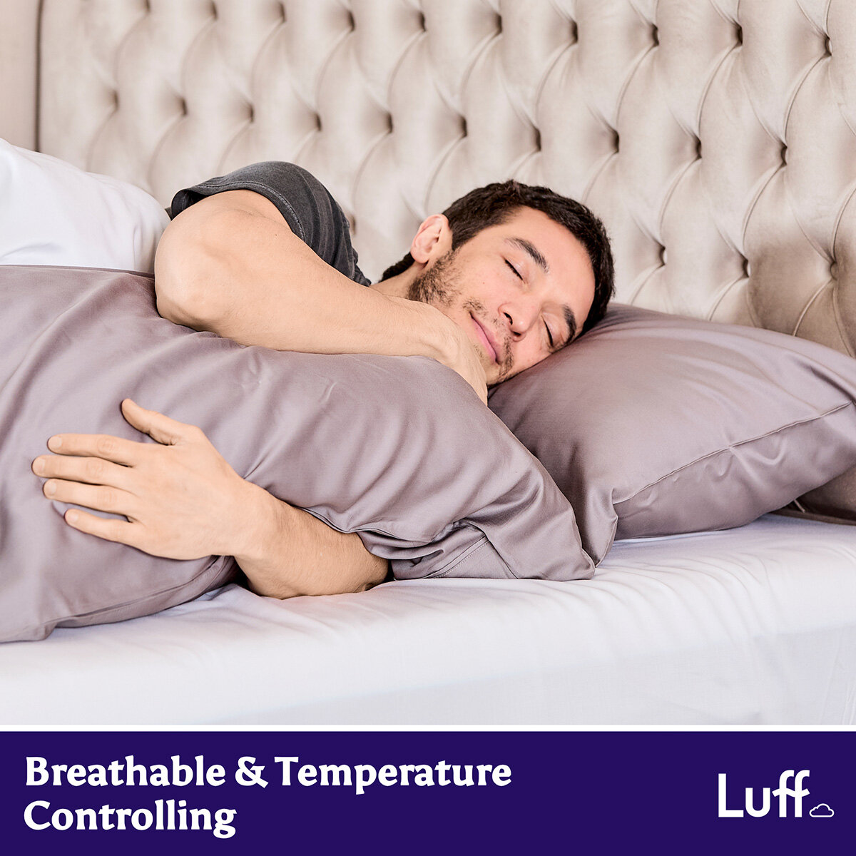 DarkGrey Silverlining Pillowcases Temprrature Control