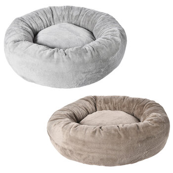 Mighty Paws Oval Faux Fur Pet Bed, 75cm x 24cm in 2 Options