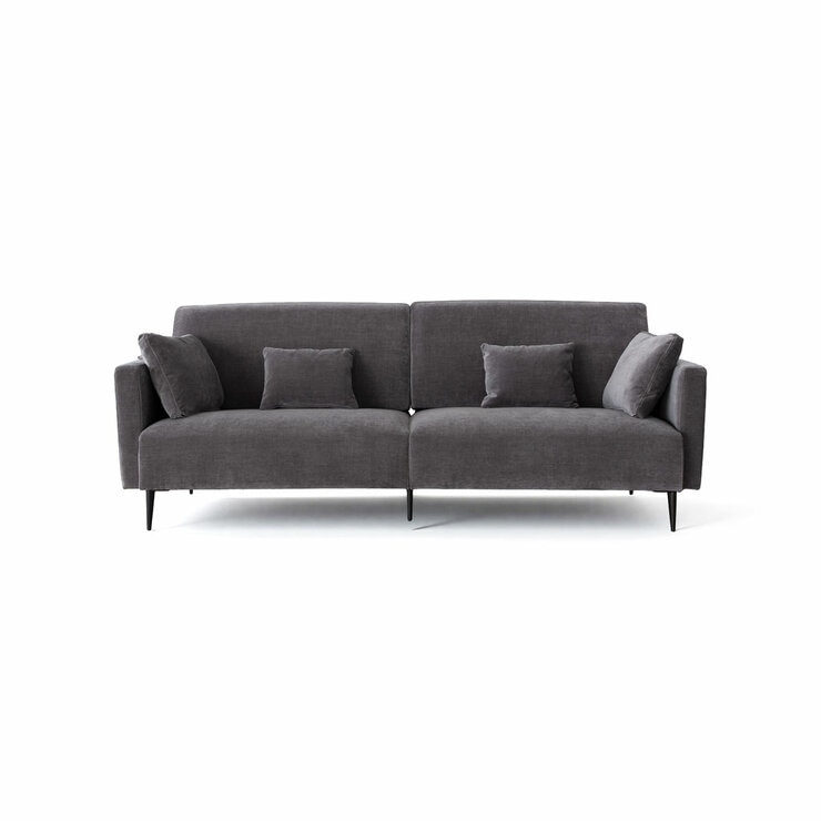 MOONAP Monroe Dark Grey Fabric 4 Seater Sofa MOONAP Monroe Dark Grey Fabric 4 Seater Sofa