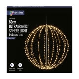 M-A Black Metal Frame Ball with 640 Warm White LED Lights