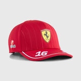 Scuderia Ferrari F1 Team Kids Driver Charles Lerclerc Cap 2025, One Size in Red Scuderia Ferrari F1 Team Kids Driver Charles Lerclerc Cap 2025, One Size in Red