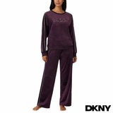 DKNY Women's Plush Lounge Set in Plum DKNY Women's Plush Lounge Set in Plum