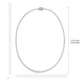 10ctw Diamond Tennis Necklace, 14ct White Gold