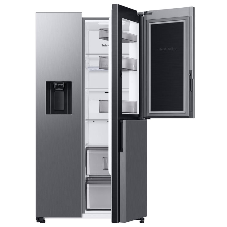 Samsung Series 9 RH68B8830S9/EU American Style Fridge Freezer with Food ShowCase™ - Matte Stainless