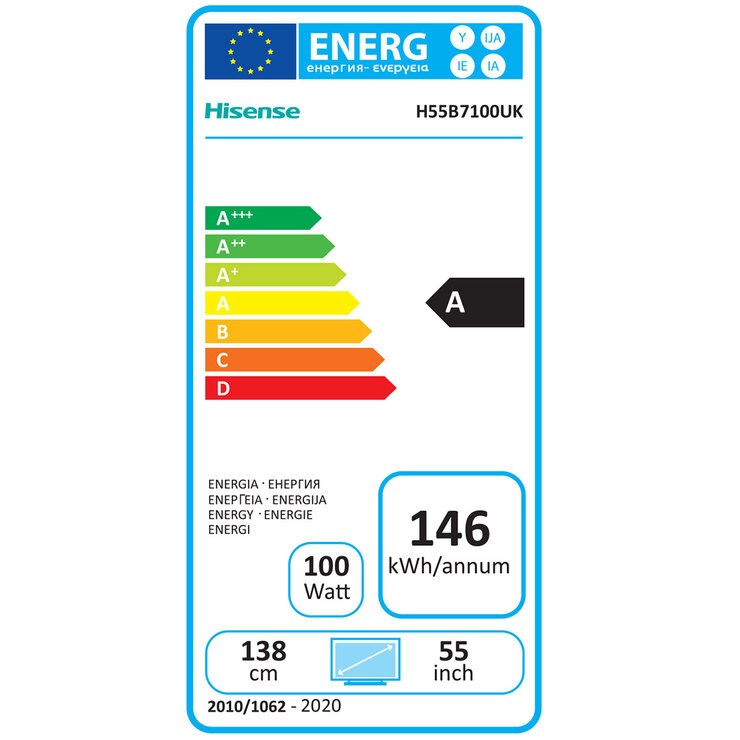 Hisense H55B7100UK 55 Inch 4K Ultra HD Smart TV Costco UK