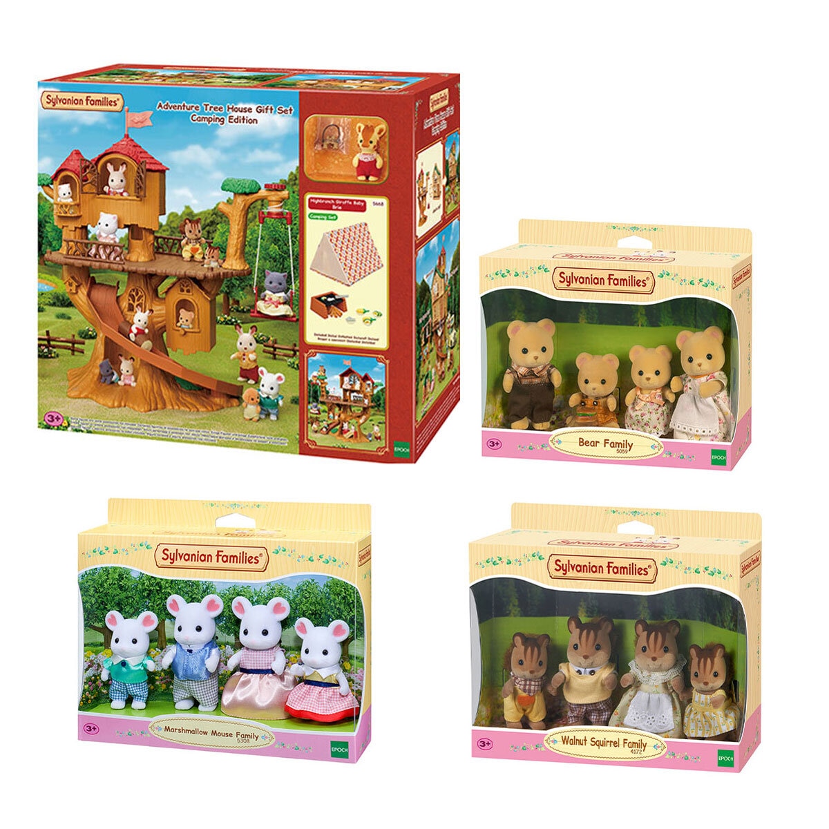 Sylvanian Families Adventure Tree House Gift Set Camping