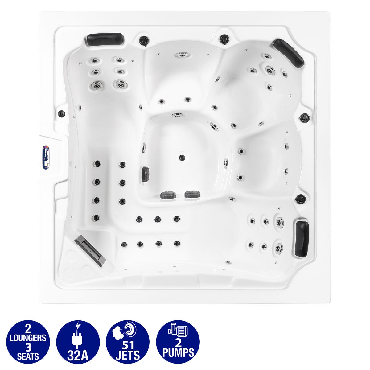 Portcril Emotion 5.2 51-Jet 5 Person Hot Tub - Delivered and Installed