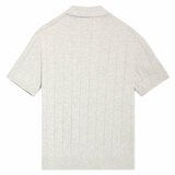 Chaps Men's Ribbed Knit Polo in Oatmeal Chaps Men's Ribbed Knit Polo in Oatmeal