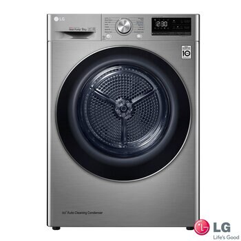 LG V9 FDV909S Wifi Connected 9Kg Heat Pump Tumble Dryer in Silver