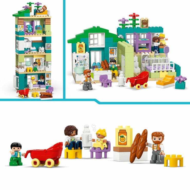 LEGO Duplo Town 3 in 1 Modern Family House with Figures - Model 10470 (2+ Years)
