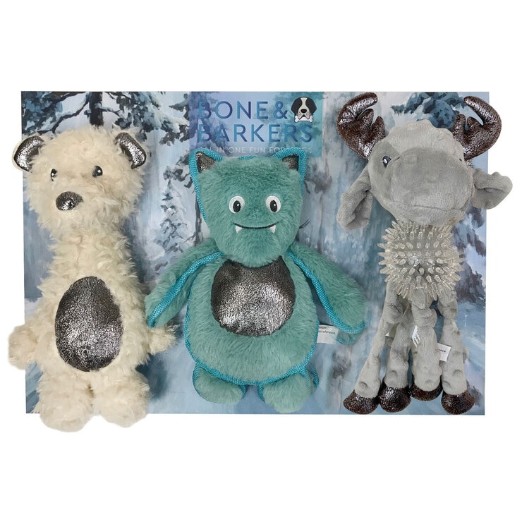 BONE AND BARKERS WINTER DOG TOY BONE AND BARKERS WINTER DOG TOY