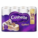 Cushelle Quilted Longer Rolls 3-Ply Toilet Tissue, 24 Rolls (157 Sheets)
