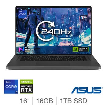 ASUS ROG Zephyrus G16, Intel Core i9, 16GB RAM, 1TB SSD, NVIDIA GeForce RTX 4070, 16 Inch Gaming Laptop, GU603VI-N4015W