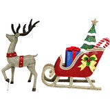 6 ft (182cm) Pre-Lit 3D Deer & Sleigh with 675 LED Lights 6 ft (182cm) Pre-Lit 3D Deer & Sleigh with 675 LED Lights