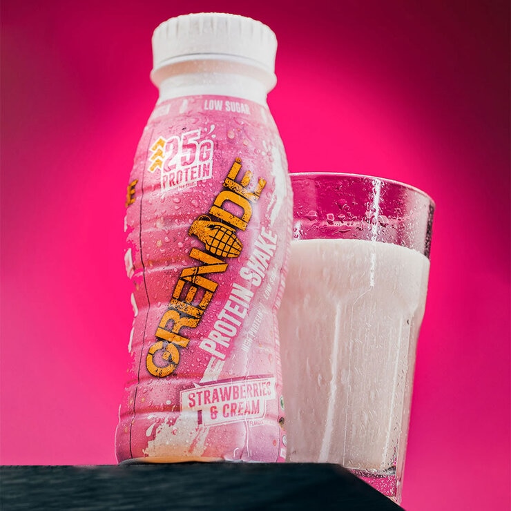 image of grenade strawberries & cream protein shake