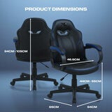X Rocker Mythos Mid-Back Gaming Chair, Black/Blue