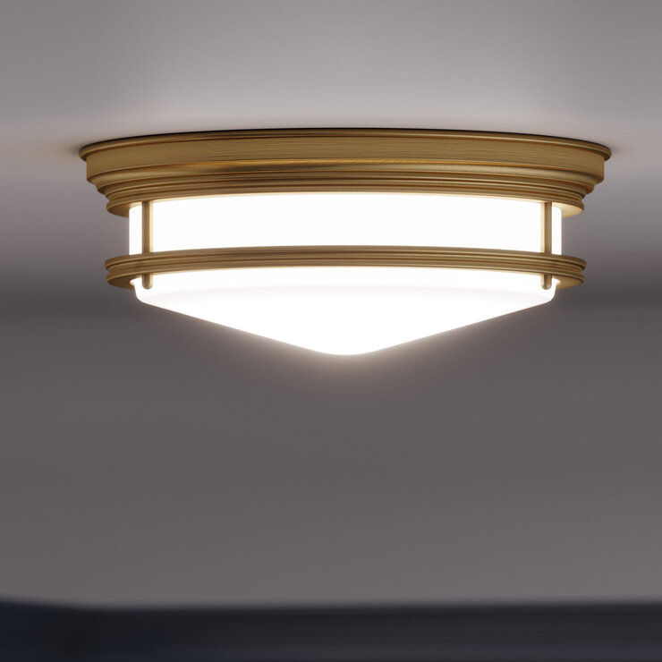 Hadley 3 Light Flush - Brushed Bronze Hadley 3 Light Flush - Brushed Bronze