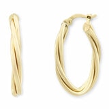 14ct Yellow Gold Twist Stud Earrings