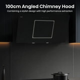 Hisense Hi6 CH10IN14BBUK 100cm Chimney Cooker Hood, A Rated in Black Glass