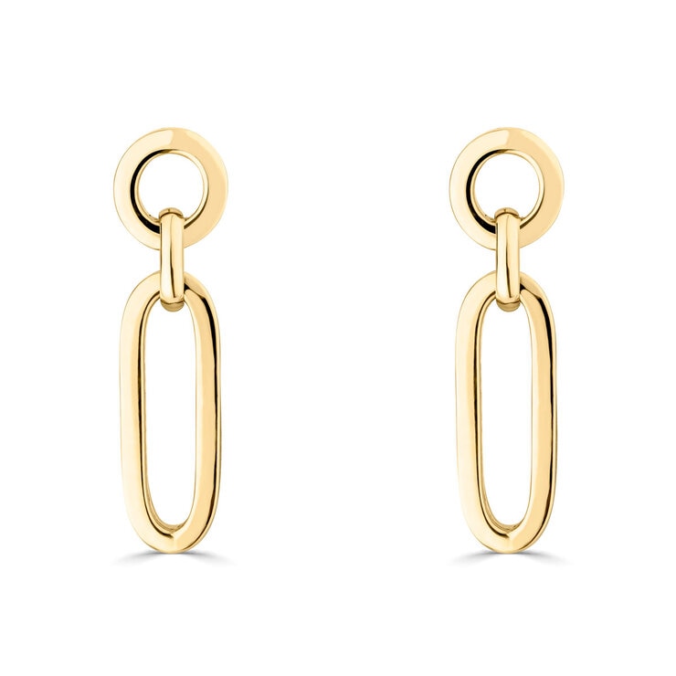 14ct Yellow Gold Paperclip Earrings
