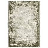 Asiatic Kuza border rug in Green