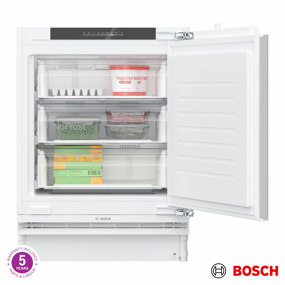 Bosch Series 4, GUN21VFE0G Built Under Freezer, E Rated Bosch Series 4, GUN21VFE0G Built Under Freezer, E Rated