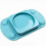 EasyTots EasyMat MiniMax Open Suction Weaning Plate in Teal