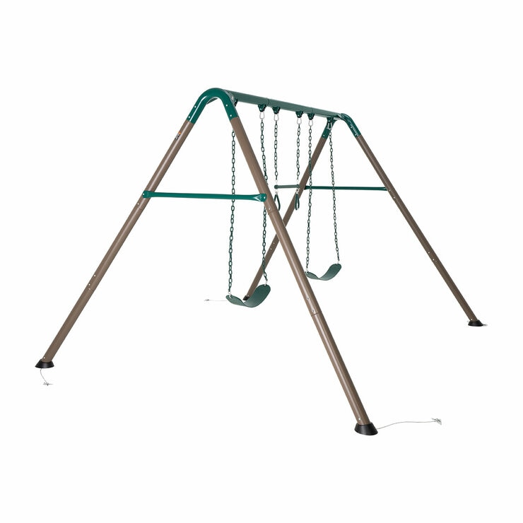 Studio image of the swing set from the side