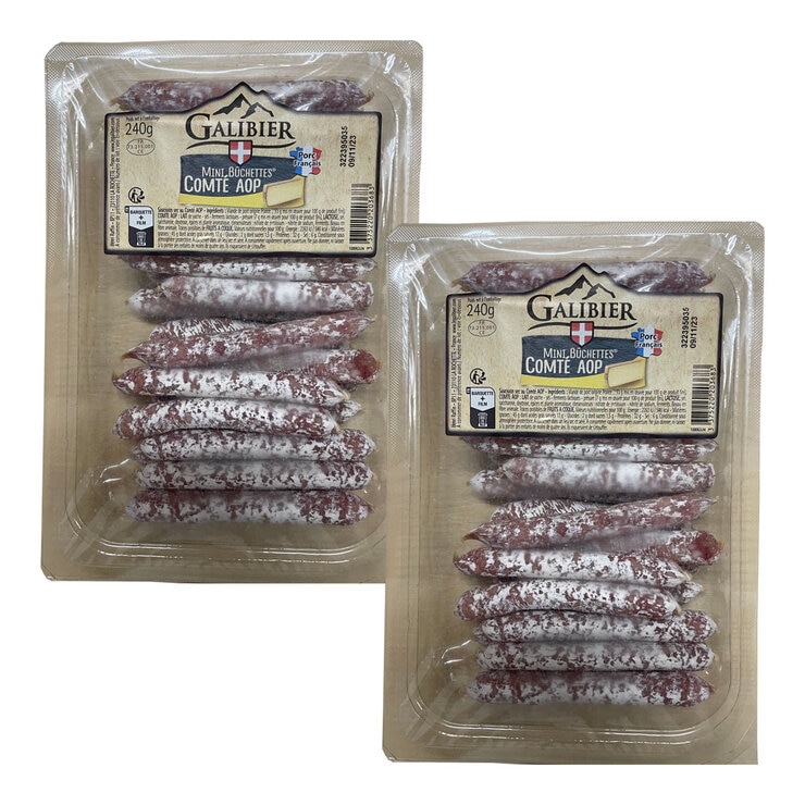 Galibier Mini Bruchettes With Comte, 2 x 240g Galibier Mini Bruchettes With Comte, 2 x 240g