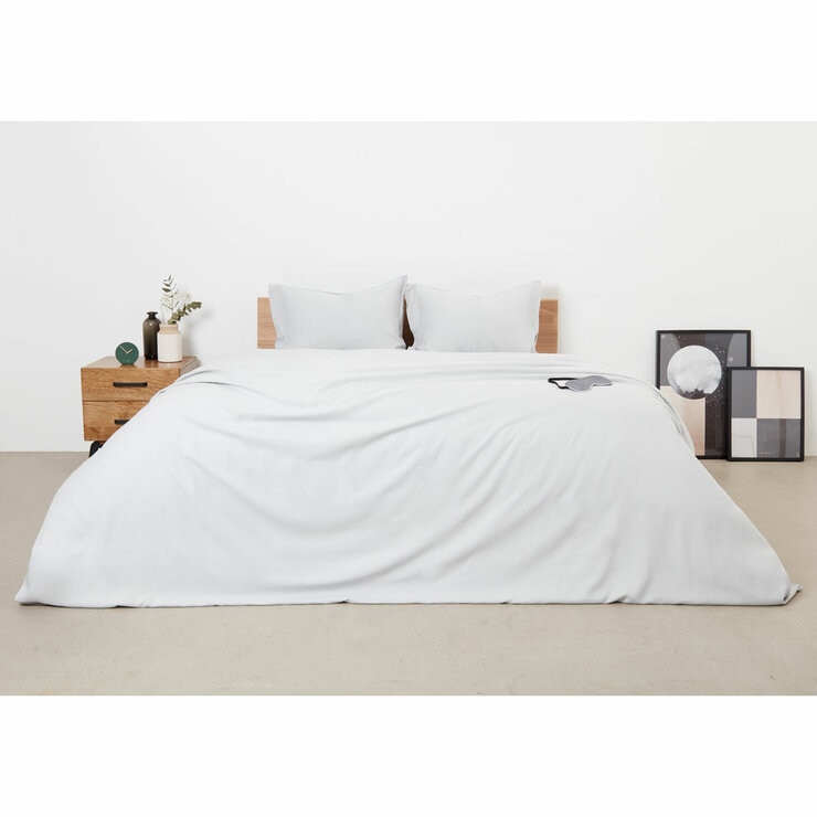 Panda Bamboo & French Linen Grey Duvet Cover Set in 3 Sizes Panda Bamboo & French Linen Grey Duvet Cover Set in 3 Sizes