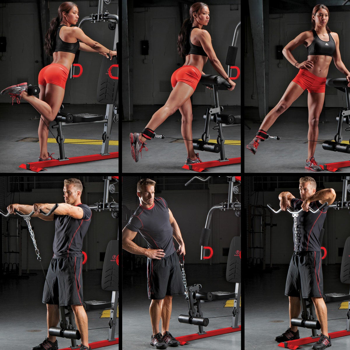 Lifestyle image of people using the home gym Lifestyle image of people using the home gym