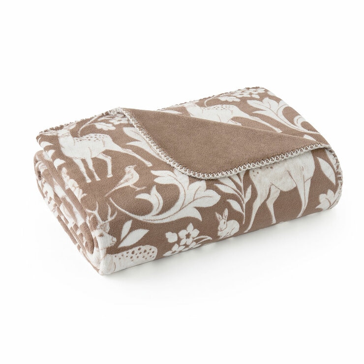 Casual Living Reversible Fawn Plush Throw, 127 x 177 cm