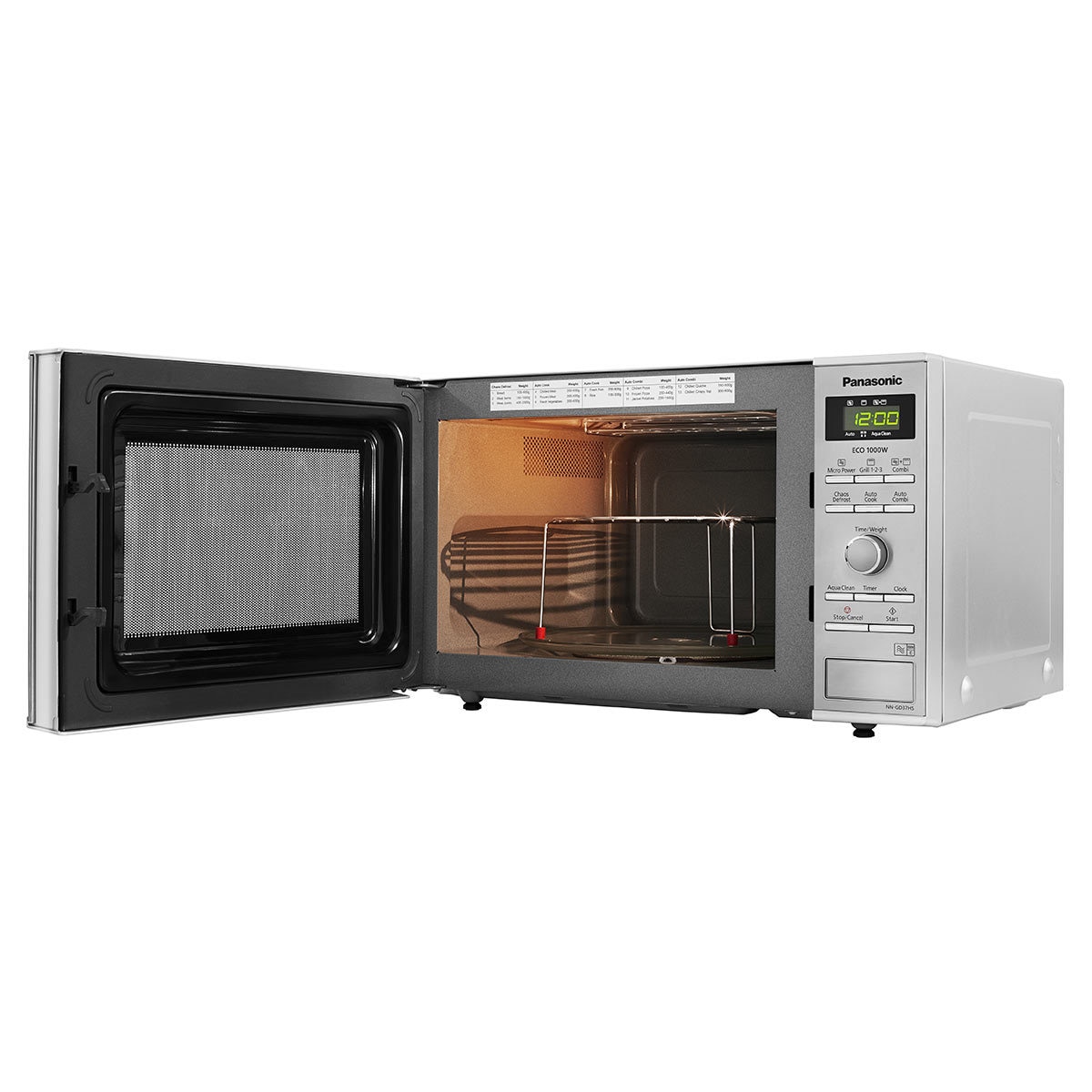 Panasonic 23 Litre 1000W Grill Microwave in Silver, NN-GD37HSBPQ