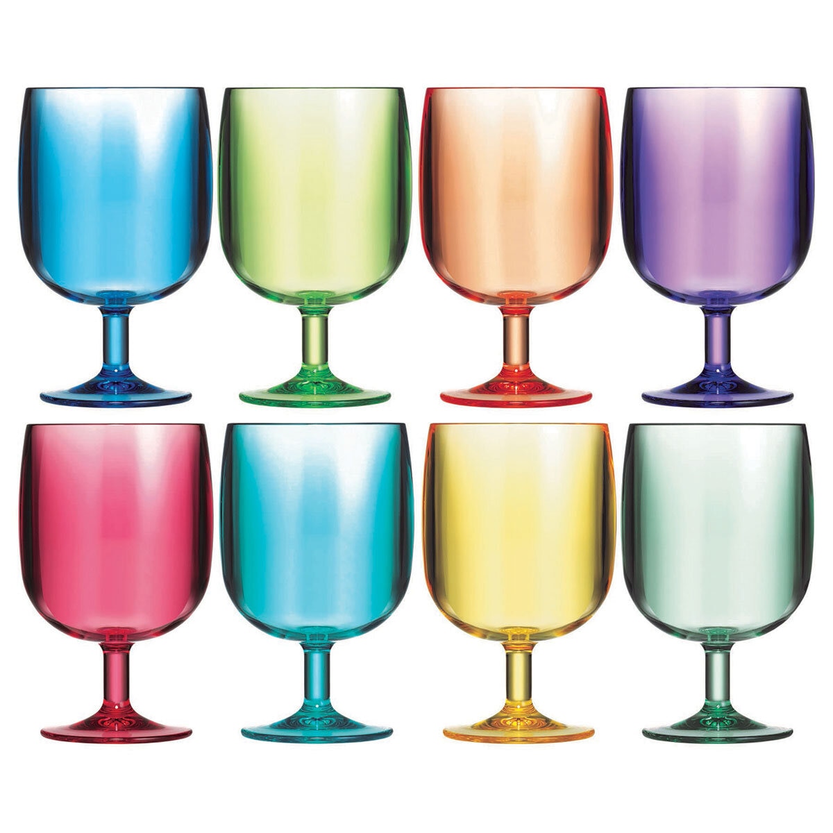 Pandex Acrylic Stacking Tumblers, 335ml, 8 Pack