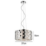 Dimensions of Miami 5 Light Pendant Chrome Crystal