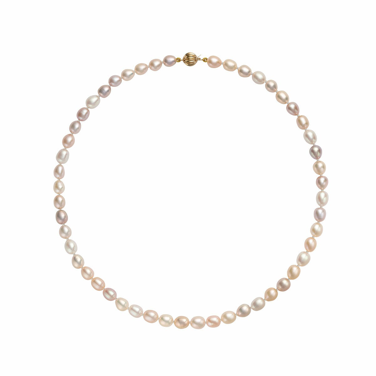 6.5-7mm Cultured Freshwater Pink Pearl Earring & Necklace Set, 14ct Yellow Gold 6.5-7mm Cultured Freshwater Pink Pearl Earring & Necklace Set, 14ct Yellow Gold