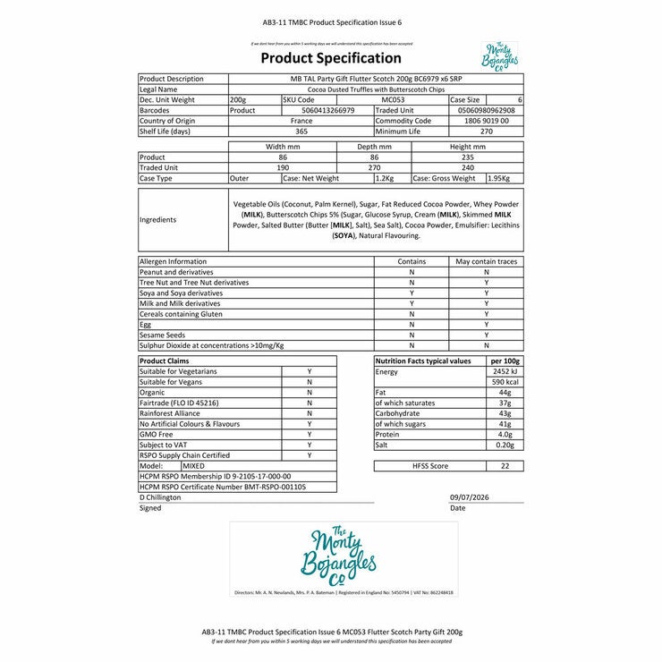 Nutrional information Nutrional information