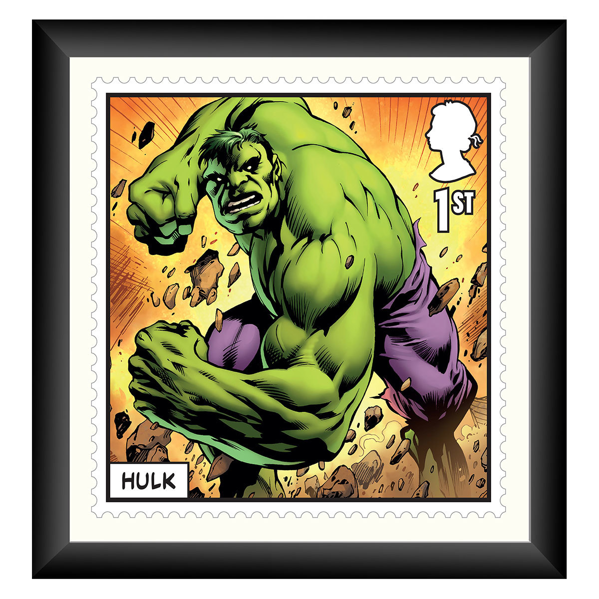 The Hulk framed Stamp