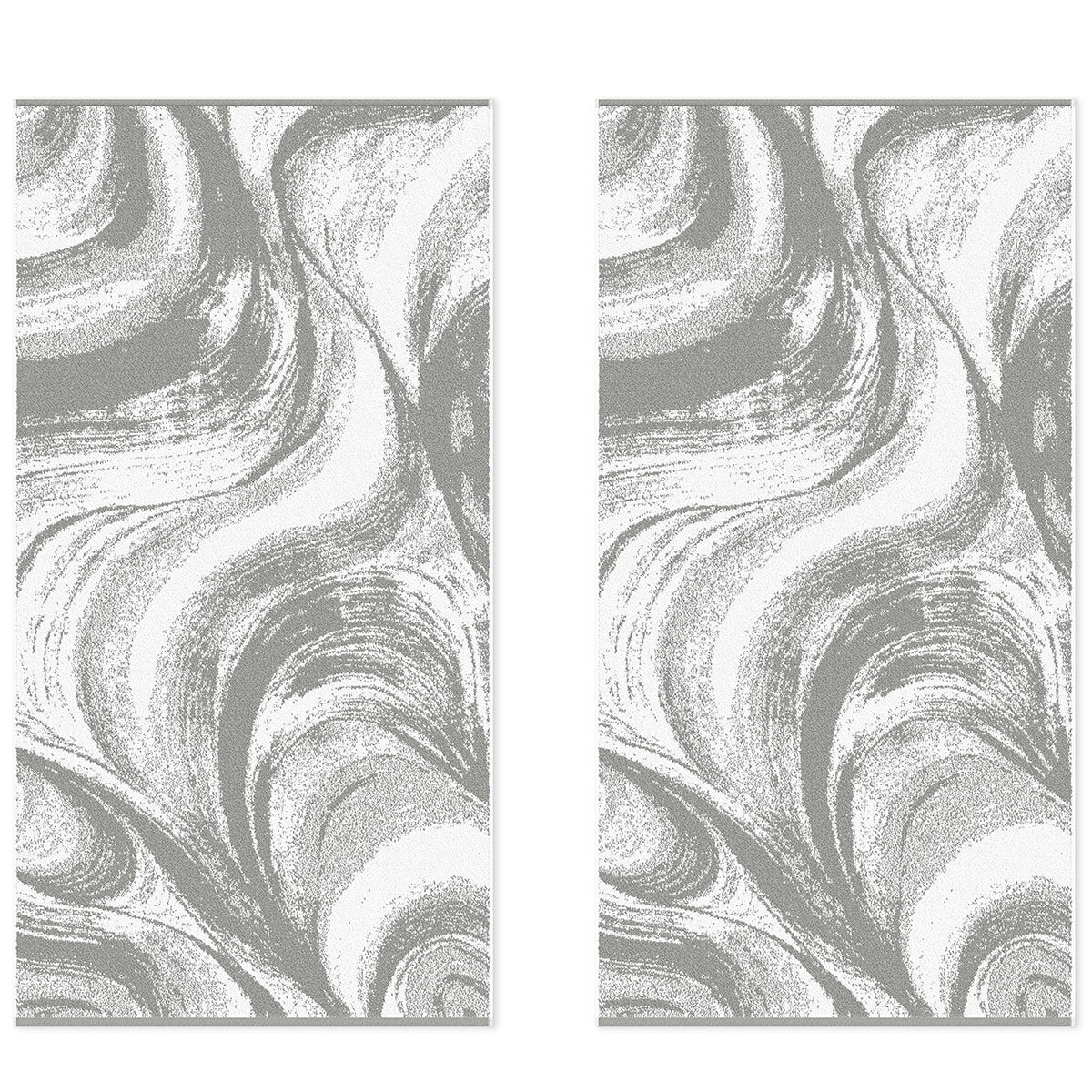 Marble spa design hand towel two pack in grey
